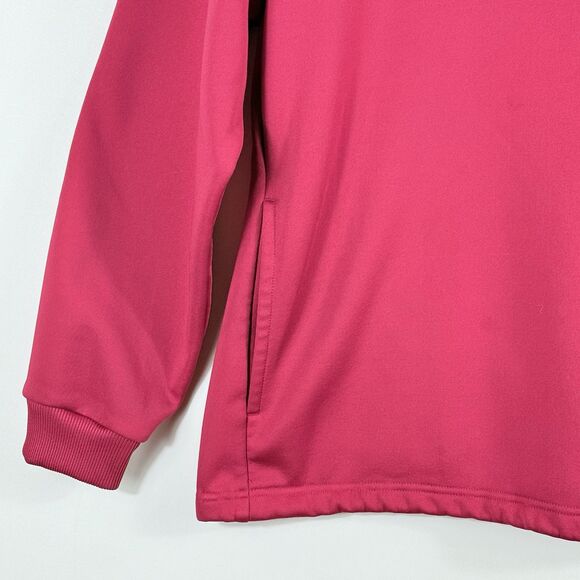 Adidas Climawarm Raspberry Pink Fleece Line Sweatshirt Shirt Top Women's Sz XL - Picture 3 of 8